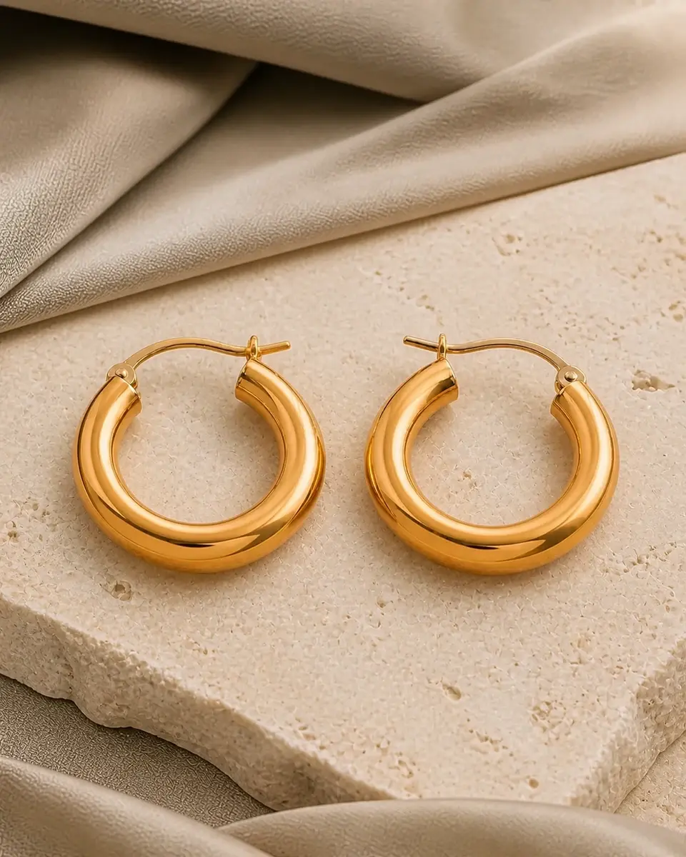 Chunky Gold Hoops